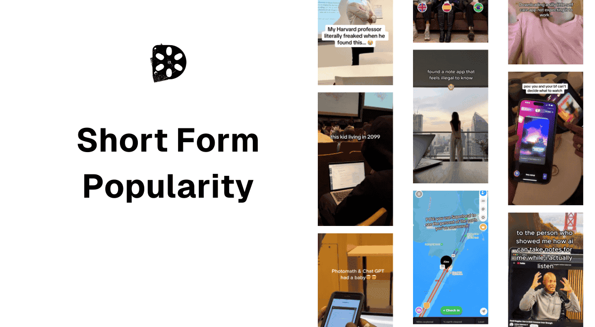 Short-form video icons and engagement